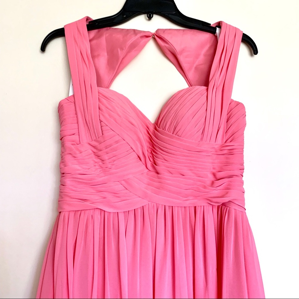 Azazie Cameron Dress in Flamingo